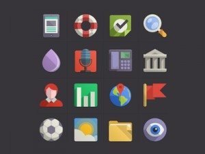 44 inspirational Almost Flat Icon Design Examples