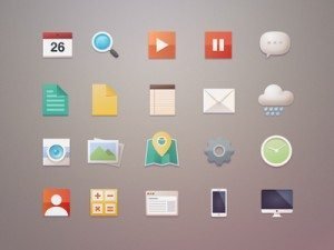 44 inspirational Almost Flat Icon Design Examples