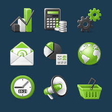 A choice of 12 icon designers