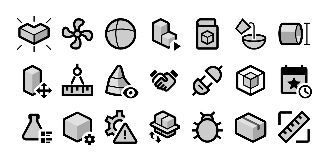 Custom CAD Icons for Engineering Design Software
