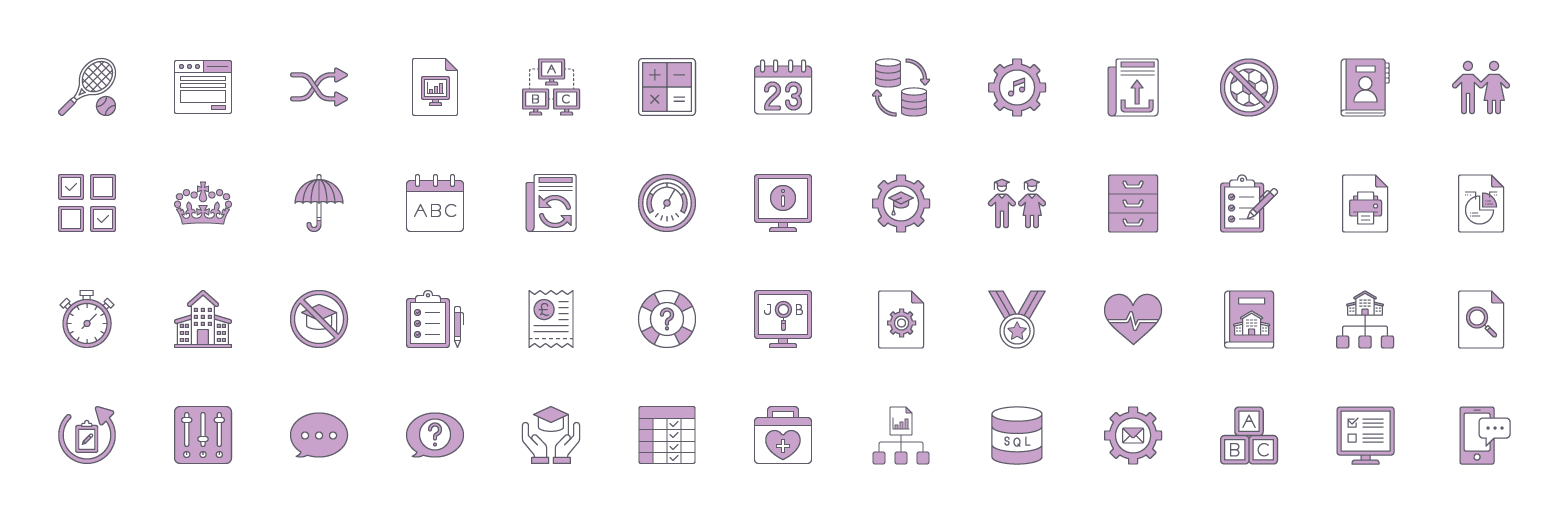 Custom Icons designed to improve UX